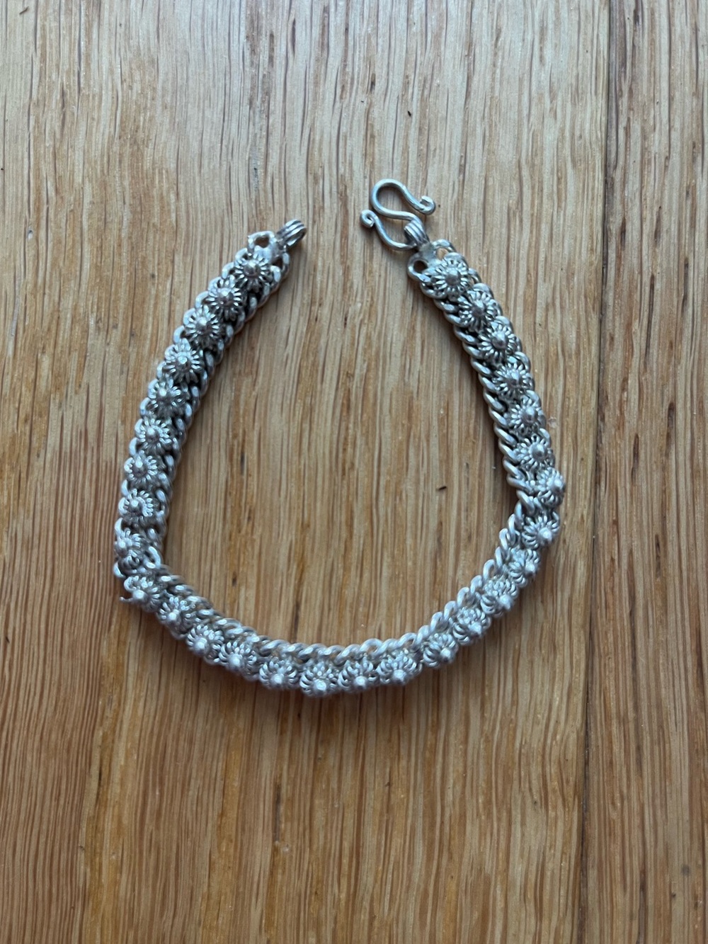 Antique Silver Cannetille Etruscan bracelet